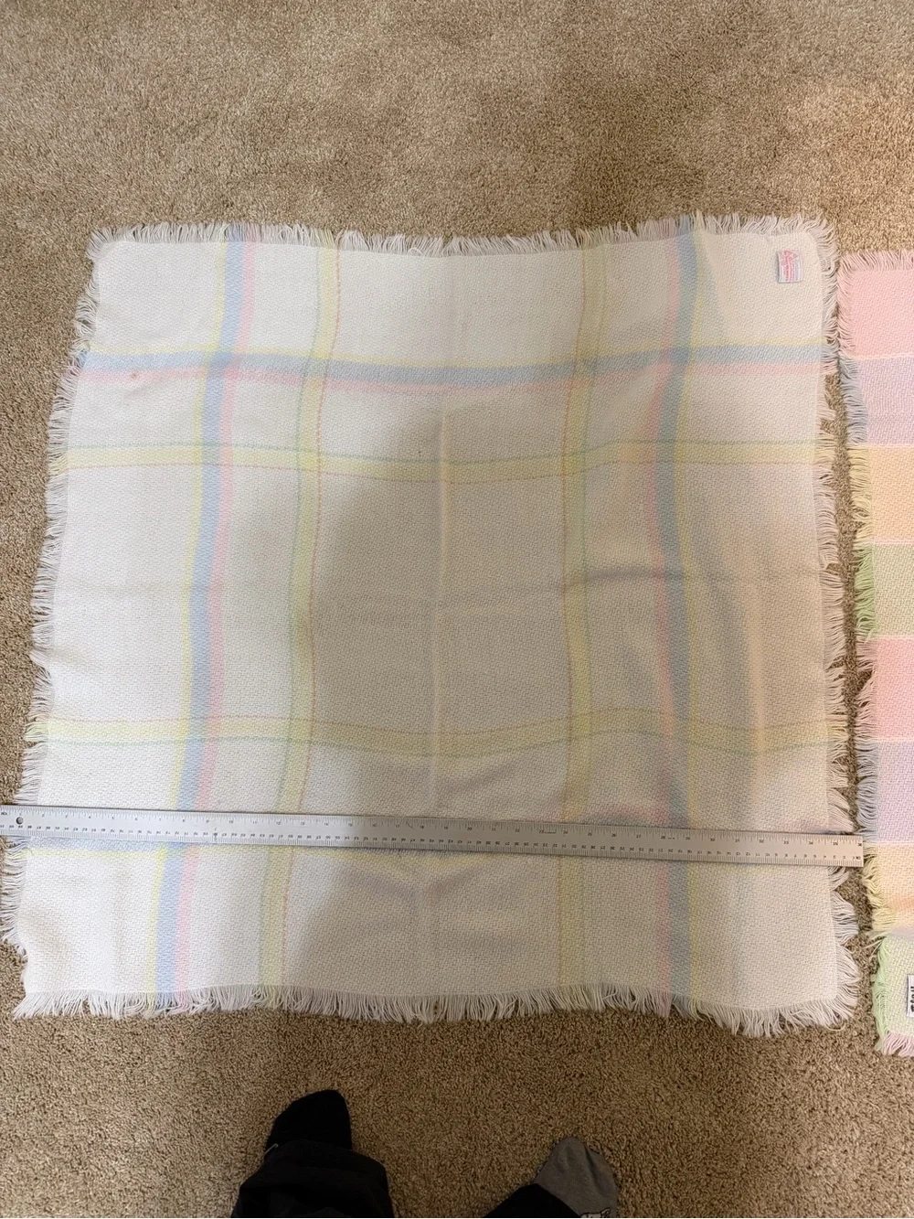 The Three Weavers vintage 1980s baby blanket